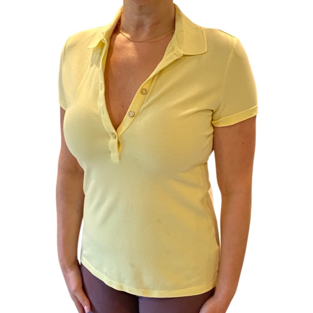 NWT Banana Republic pale yellow short sleeve polo